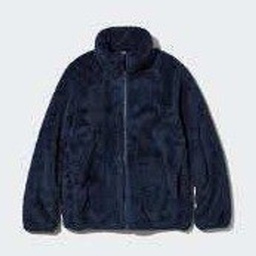 Uniqlo Navy Blue Fleece Zip Up Jacket Women's Size Small Lightweight‎